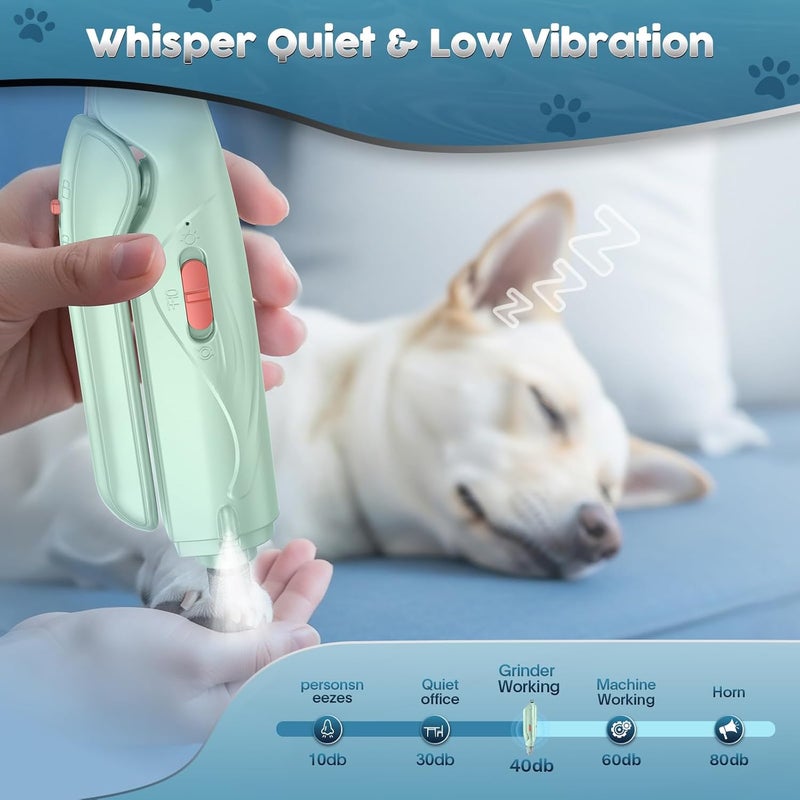 Picky zoom 2-in-1 Dog & Cat Nail Clippers and Grinder with Light – Upgraded Safety Guard to Avoid Overcutting, Sharp Blade, Painless Quiet Pet Nail Claw Trimmers, Professional Grooming Tool for Large Small Pets - Image 5